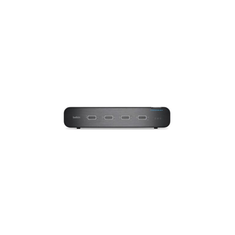 Belkin F1DN204KVM-UN-4 Secure KVM Switch, 4-Port, 4K Ultra HD 60Hz, HDMI/DisplayPort, Rack Mount, Black