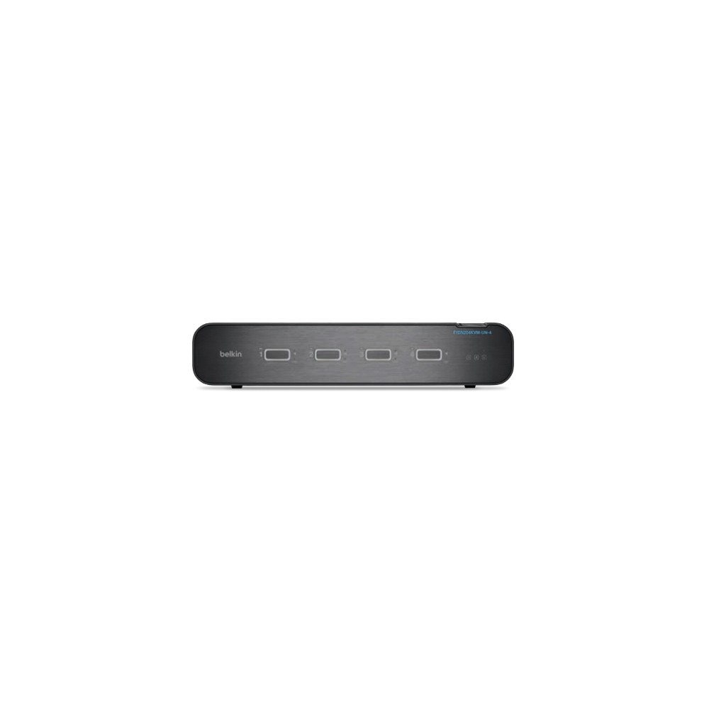 Belkin F1DN204KVM-UN-4 Secure KVM Switch, 4-Port, 4K Ultra HD 60Hz, HDMI/DisplayPort, Rack Mount, Black