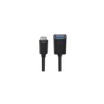 Belkin F2CU036btBLK USB-C to USB-A Adapter Cable, 5 Gbps, Male to Female, Black