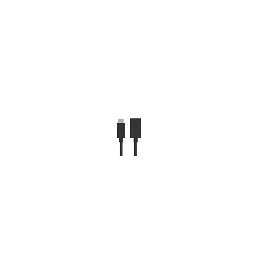 Belkin F2CU036btBLK USB-C to USB-A Adapter Cable, 5 Gbps, Male to Female, Black Belkin F2CU036btBLK USB-C to USB-A Adapter Cable, 5 Gbps, Male to Female, Black