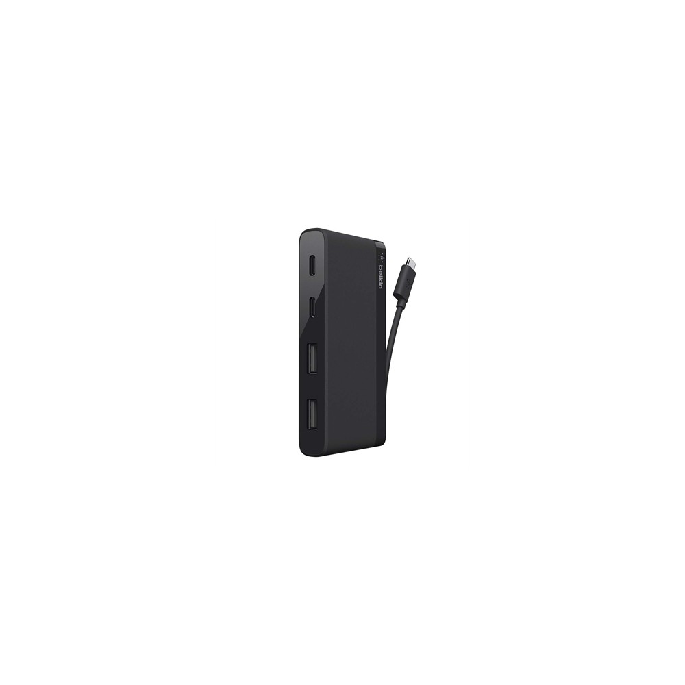 Belkin F4U090bt 4-Port USB-C Mini Hub, USB 3.2 Gen 1, 5 Gbps, 2x USB-A + 2x USB-C, Black