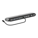 Belkin INC014BTSGY USB-C 11-Port Docking Station, 100W PD, 4K 60Hz, 2.5Gbps Ethernet, Black/Grey