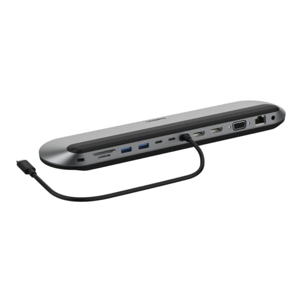 Belkin INC014BTSGY USB-C 11-Port Docking Station, 100W PD, 4K 60Hz, 2.5Gbps Ethernet, Black/Grey