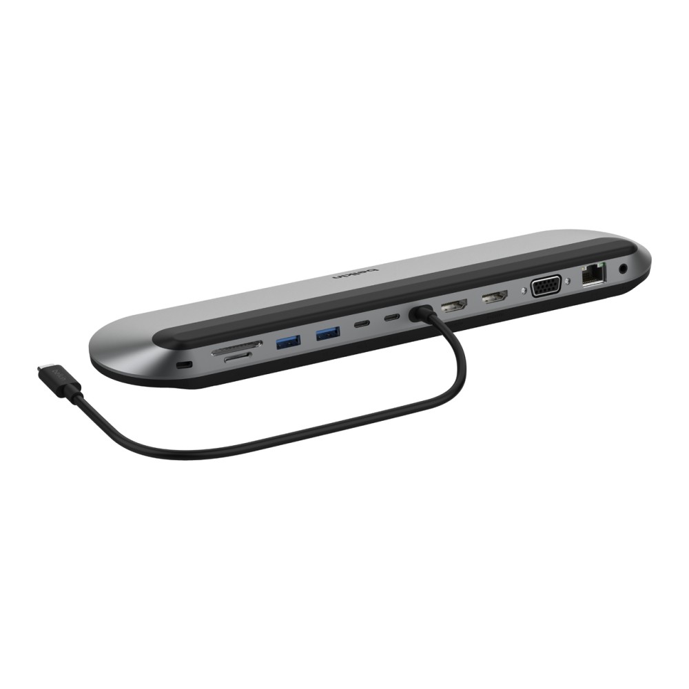 Belkin INC014BTSGY USB-C 11-Port Docking Station, 100W PD, 4K 60Hz, 2.5Gbps Ethernet, Black/Grey Belkin INC014BTSGY USB-C 11-Port Docking Station, 100W PD, 4K 60Hz, 2.5Gbps Ethernet, Black/Grey