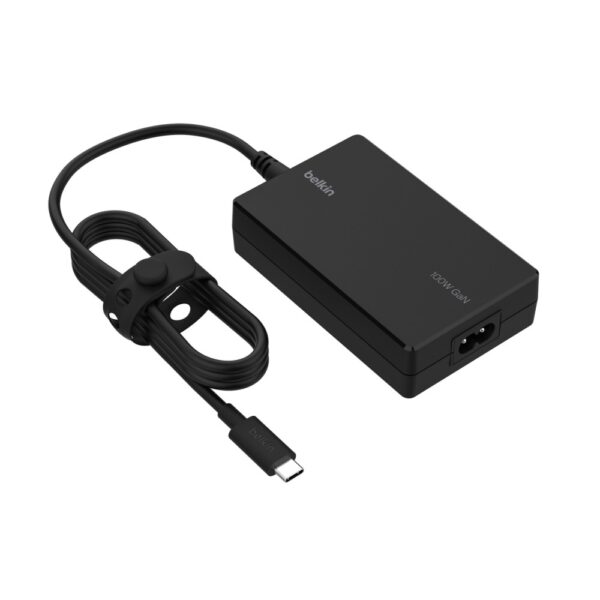 Belkin INC016MYBK 100W GaN USB-C Power Adapter for Laptop/Gaming Devices - Black, 2.5m Cable