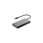 Belkin INC024HQSGY USB-C 8-in-1 Hub with 100W Power Delivery, 4K 60Hz HDMI, 2.5 Gigabit Ethernet, Grey
