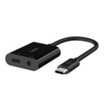 Belkin NPA004BTBK USB-C Charging and Audio Adapter with 3.5mm, 60W Power Delivery, USB 3.2 Gen 1, Black