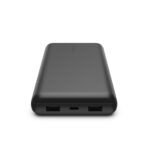 Belkin Power Bank 20K 20000 mAh Black with 2x USB-A and 1x USB-C Ports, USB-A to USB-C Cable