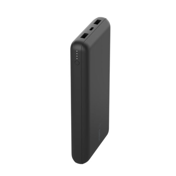 Belkin Power Bank 20K 20000 mAh Black with 2x USB-A and 1x USB-C Ports, USB-A to USB-C Cable