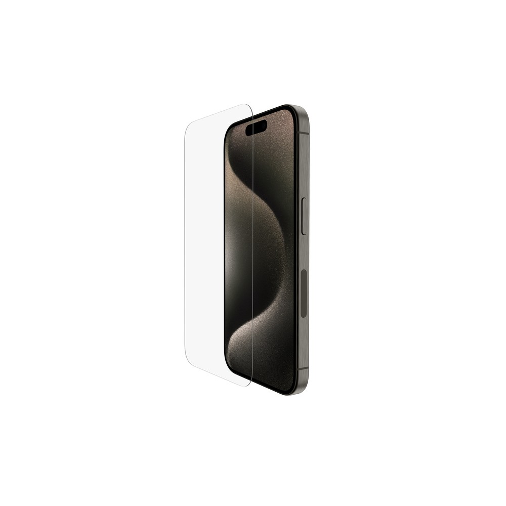 Belkin ScreenForce UltraGlass 2 Screen Protector for Apple iPhone 15 Pro, 6.1", 9H, Clear Belkin ScreenForce UltraGlass 2 Screen Protector for Apple iPhone 15 Pro, 6.1", 9H, Clear