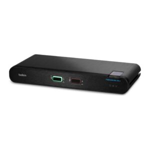 Belkin Secure 2-Port 4K Ultra HD KVM Switch with HDMI, DisplayPort and USB, Black