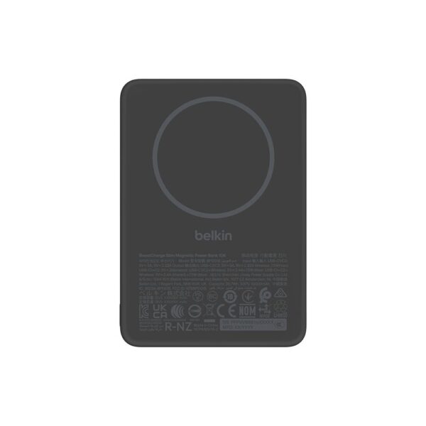 Belkin Slim Magnetic Power Bank 10K 7.5W Wireless Fast Charging USB-C Black