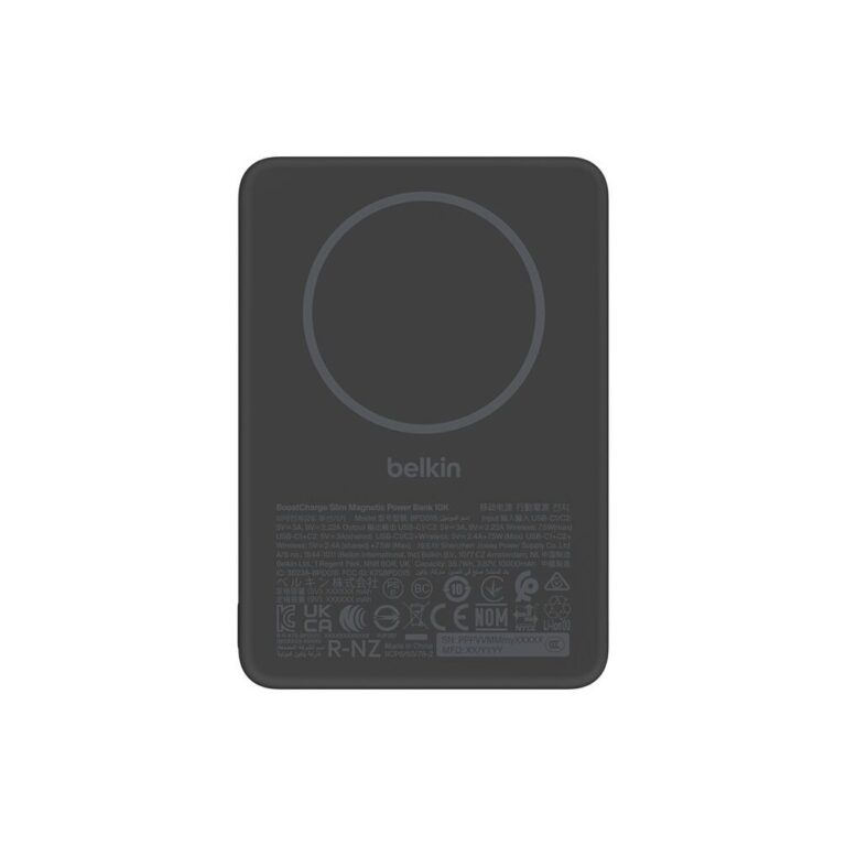 Belkin Slim Magnetic Power Bank 10K 7.5W Wireless Fast Charging USB-C Black