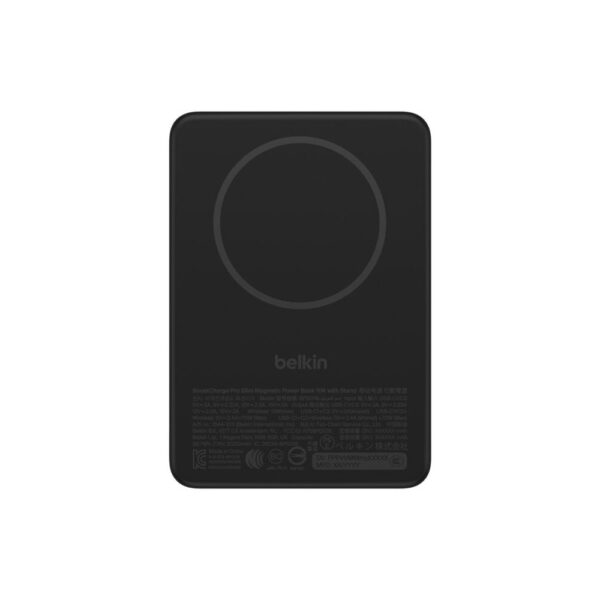 Belkin Slim Magnetic Power Bank 10K with Qi2, 5000 mAh, 15W Wireless, 20W USB-C, Black