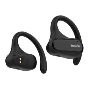 Belkin SoundForm ClearFit TWS Ear-hook Headset with Built-in Mic, IPX5, Bluetooth 5.3, Black