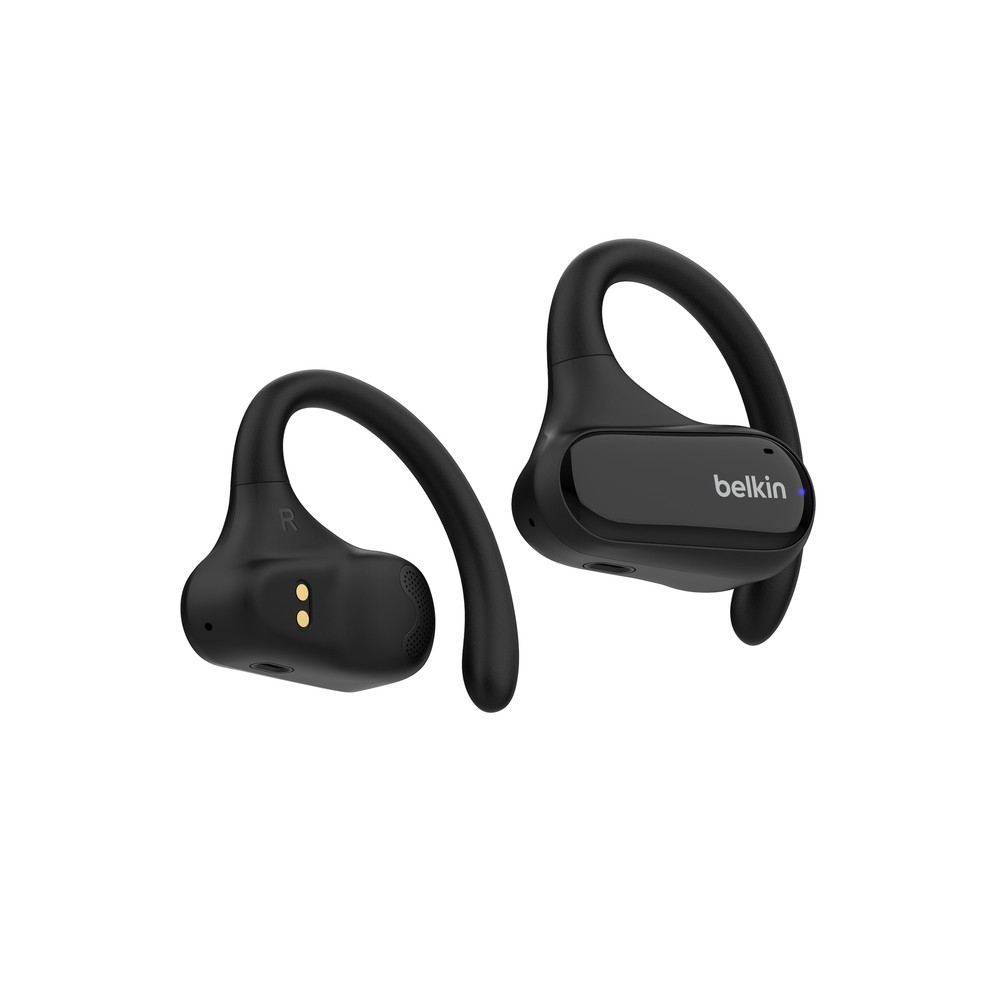 Belkin SoundForm ClearFit TWS Ear-hook Headset with Built-in Mic, IPX5, Bluetooth 5.3, Black Belkin SoundForm ClearFit TWS Ear-hook Headset with Built-in Mic, IPX5, Bluetooth 5.3, Black
