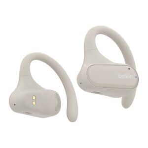Belkin SoundForm ClearFit TWS Ear-hook Headset with Built-in Mic & IPX5 Sand
