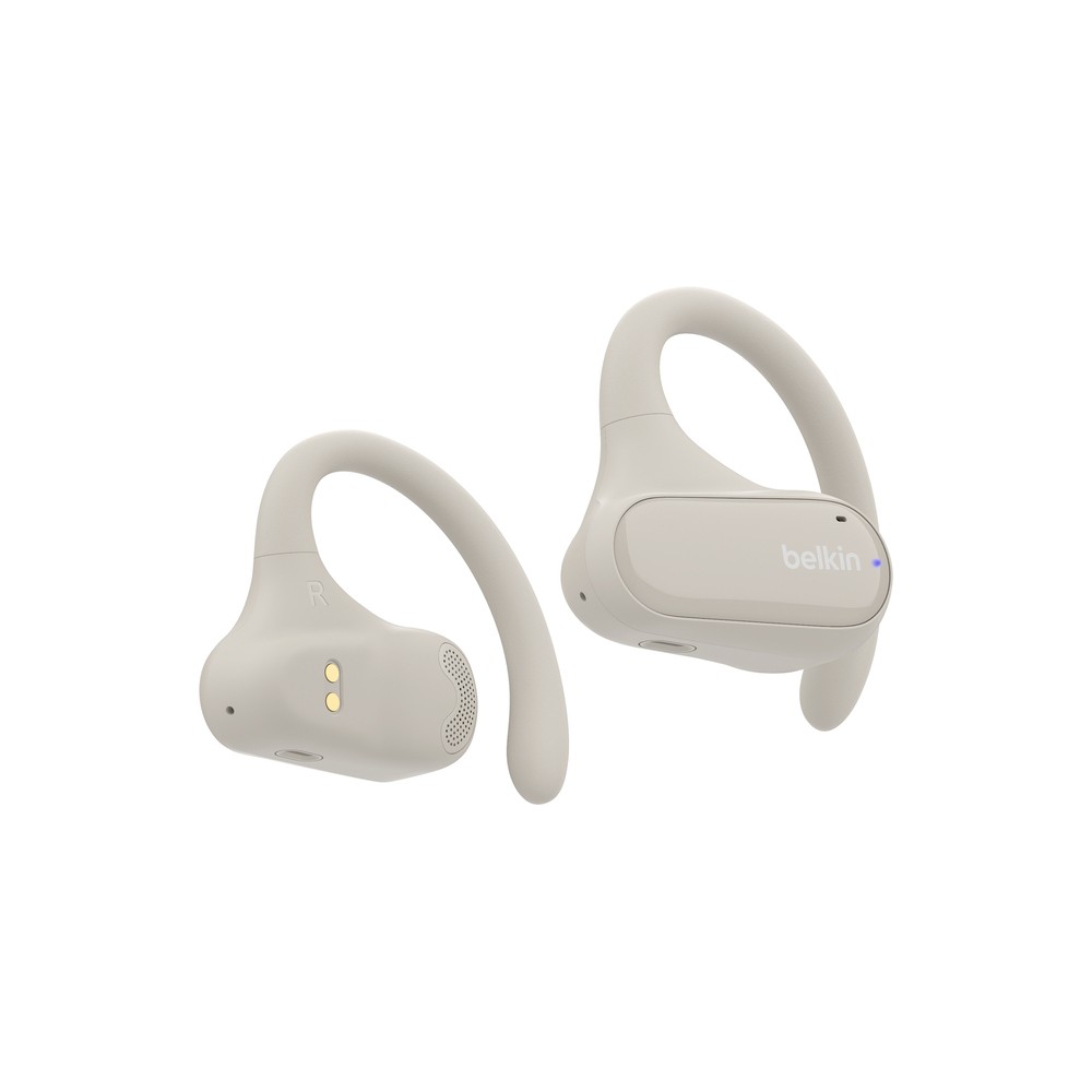 Belkin SoundForm ClearFit TWS Ear-hook Headset with Built-in Mic & IPX5 Sand Belkin SoundForm ClearFit TWS Ear-hook Headset with Built-in Mic & IPX5 Sand