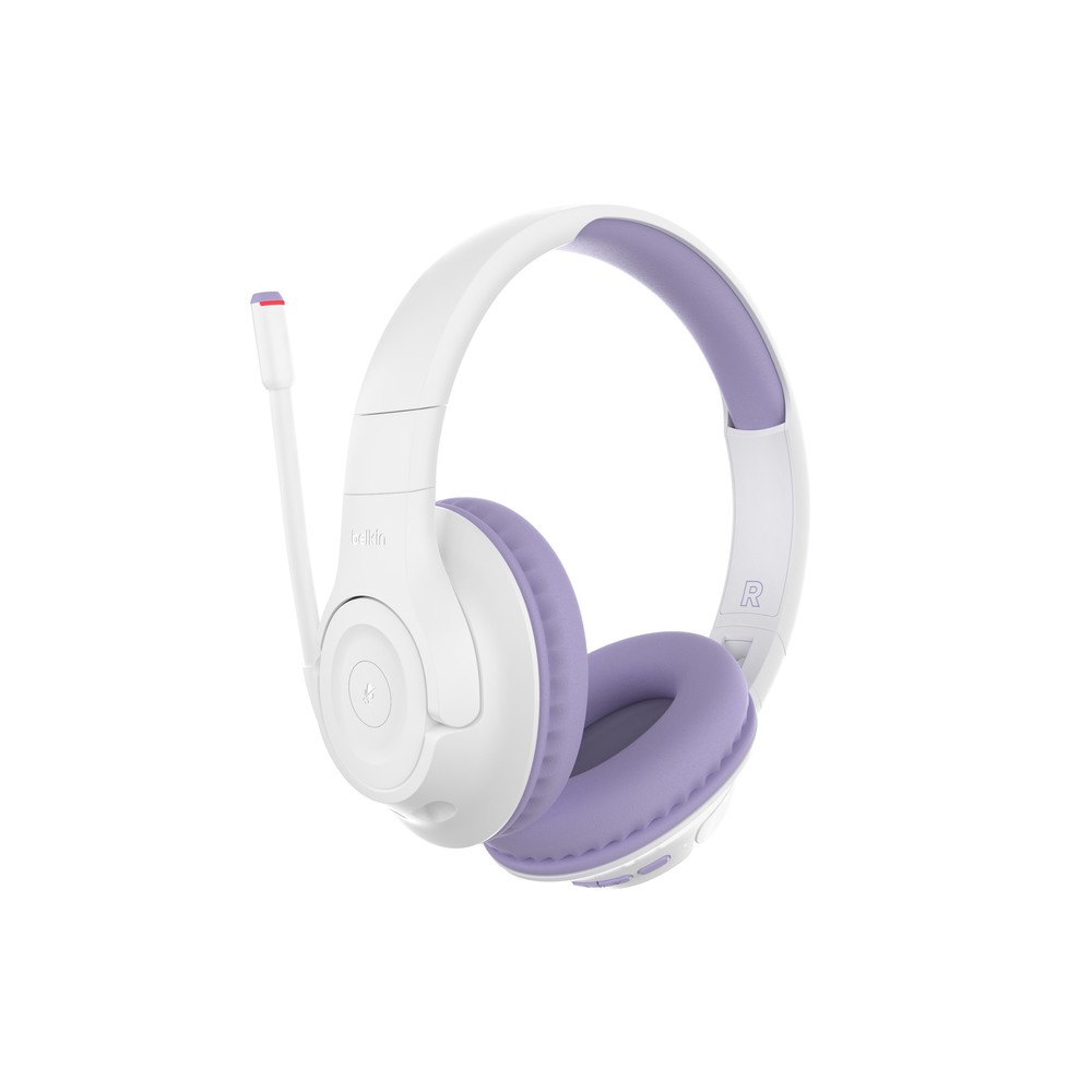 Belkin SOUNDFORM Inspire Headset Wired & Wireless USB-C Bluetooth Head-band for Kids Lavender, White Belkin SOUNDFORM Inspire Headset Wired & Wireless USB-C Bluetooth Head-band for Kids Lavender, White