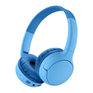 Belkin SoundForm Mini 2 Wireless On-Ear Headphones for Kids with Microphone, Blue