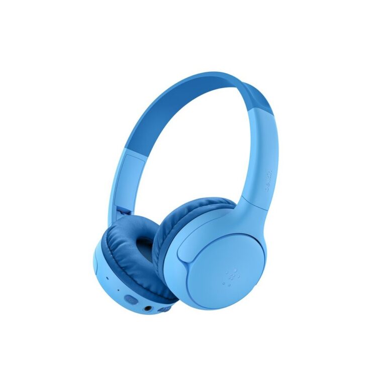 Belkin SoundForm Mini 2 Wireless On-Ear Headphones for Kids with Microphone, Blue