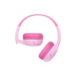 Belkin SoundForm Mini 2 Wireless On-Ear Headphones with Built-in Mic, 85dB Volume Cap, Pink
