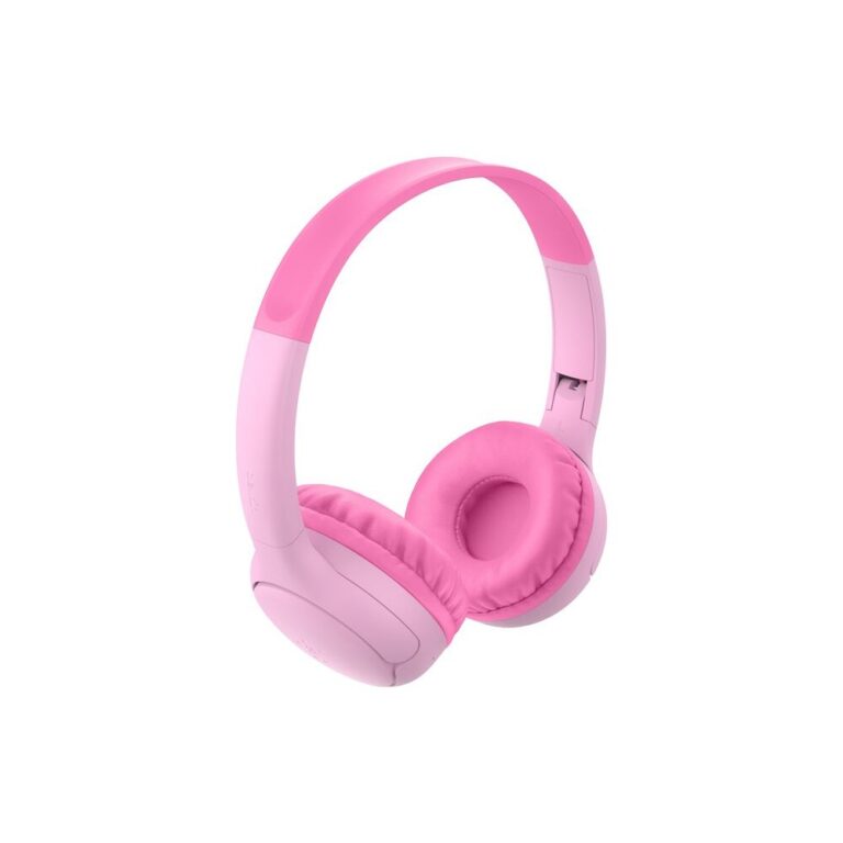 Belkin SoundForm Mini 2 Wireless On-Ear Headphones with Built-in Mic, 85dB Volume Cap, Pink