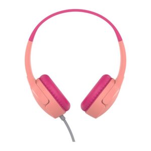 Belkin SoundForm Mini Wired On-Ear Headphones for Kids - 85dB Volume Cap, Pink