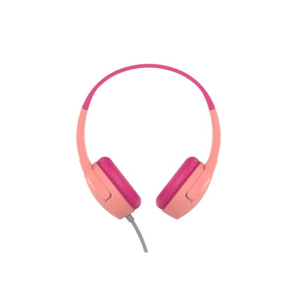 Belkin SoundForm Mini Wired On-Ear Headphones for Kids - 85dB Volume Cap, Pink