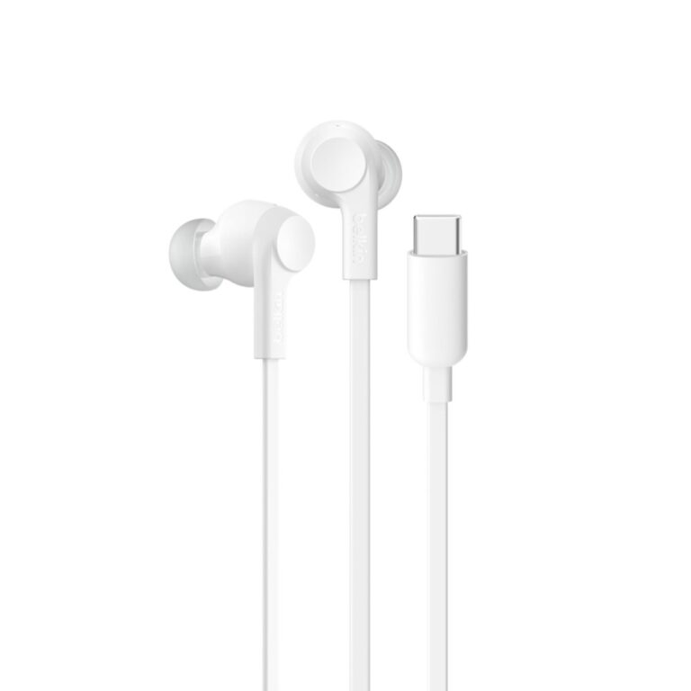 Belkin SoundForm Wired In-Ear Headset USB Type-C Active Noise Cancellation White