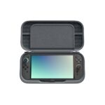 Belkin Travel Case for Nintendo Switch, Switch 2, and OLED with Built-In Battery, 12 Game Card Slots, and Stand, Charcoal