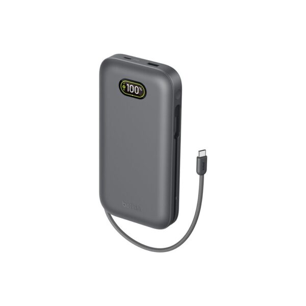 Belkin UltraCharge Pro 27000 mAh Power Bank 140W USB Power Delivery with Built-in Display - Grey