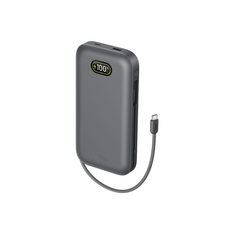 Belkin UltraCharge Pro 27000 mAh Power Bank 140W USB Power Delivery with Built-in Display - Grey