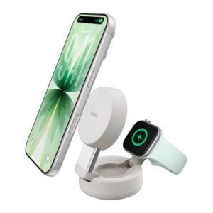 Belkin UltraCharge Pro Qi2 25W Fast Wireless Charger for Smartphone & Smartwatch - Sand