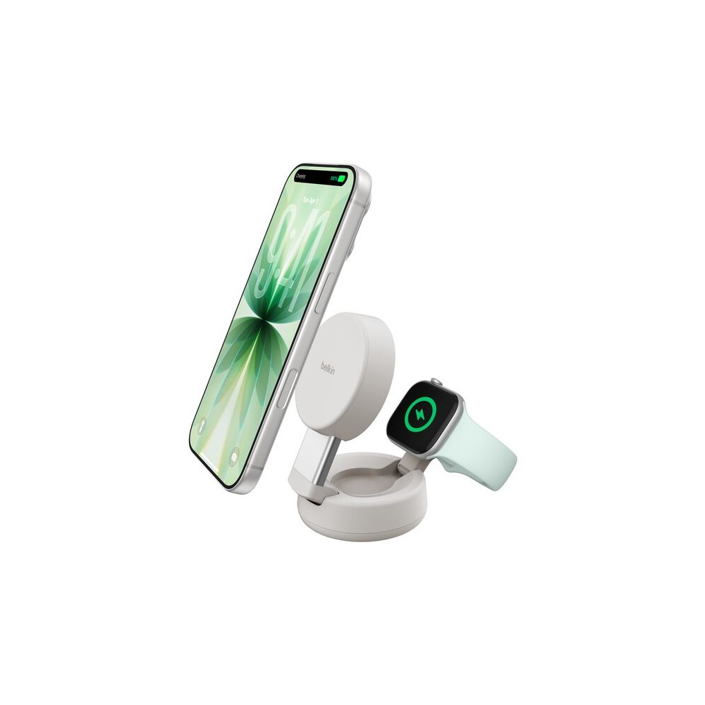 Belkin UltraCharge Pro Qi2 25W Fast Wireless Charger for Smartphone & Smartwatch - Sand Belkin UltraCharge Pro Qi2 25W Fast Wireless Charger for Smartphone & Smartwatch - Sand