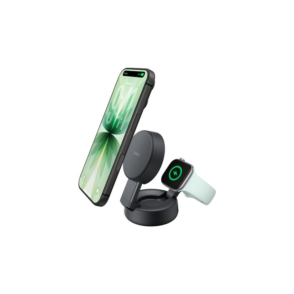Belkin UltraCharge Pro Qi2 25W Wireless Charging Pad for iPhone & Apple Watch, Charcoal Belkin UltraCharge Pro Qi2 25W Wireless Charging Pad for iPhone & Apple Watch, Charcoal