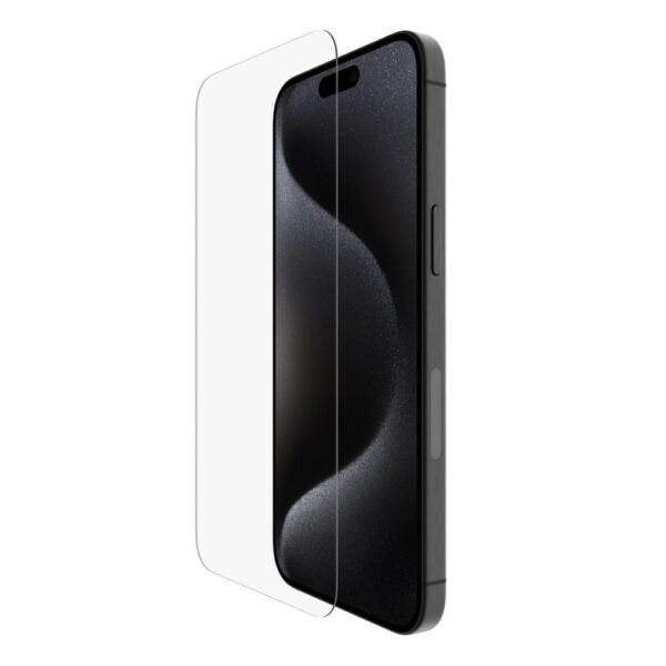 Belkin UltraGlass 2 Clear Screen Protector for Apple iPhone 15 Pro Max, Tempered Glass, 6.7" Transparent