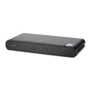 Belkin Universal 2nd Gen Secure KVM Switch, 2-Port, 4K Ultra HD 60Hz, DisplayPort/HDMI, Rack Mount, Black
