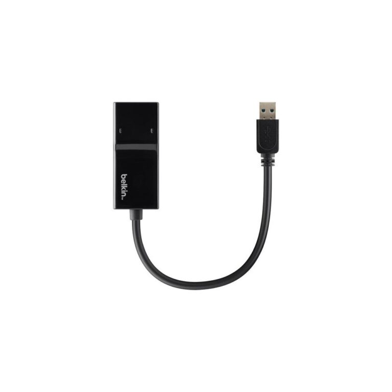 Belkin USB 3.0 Gigabit Ethernet Adapter Wired Black USB Powered