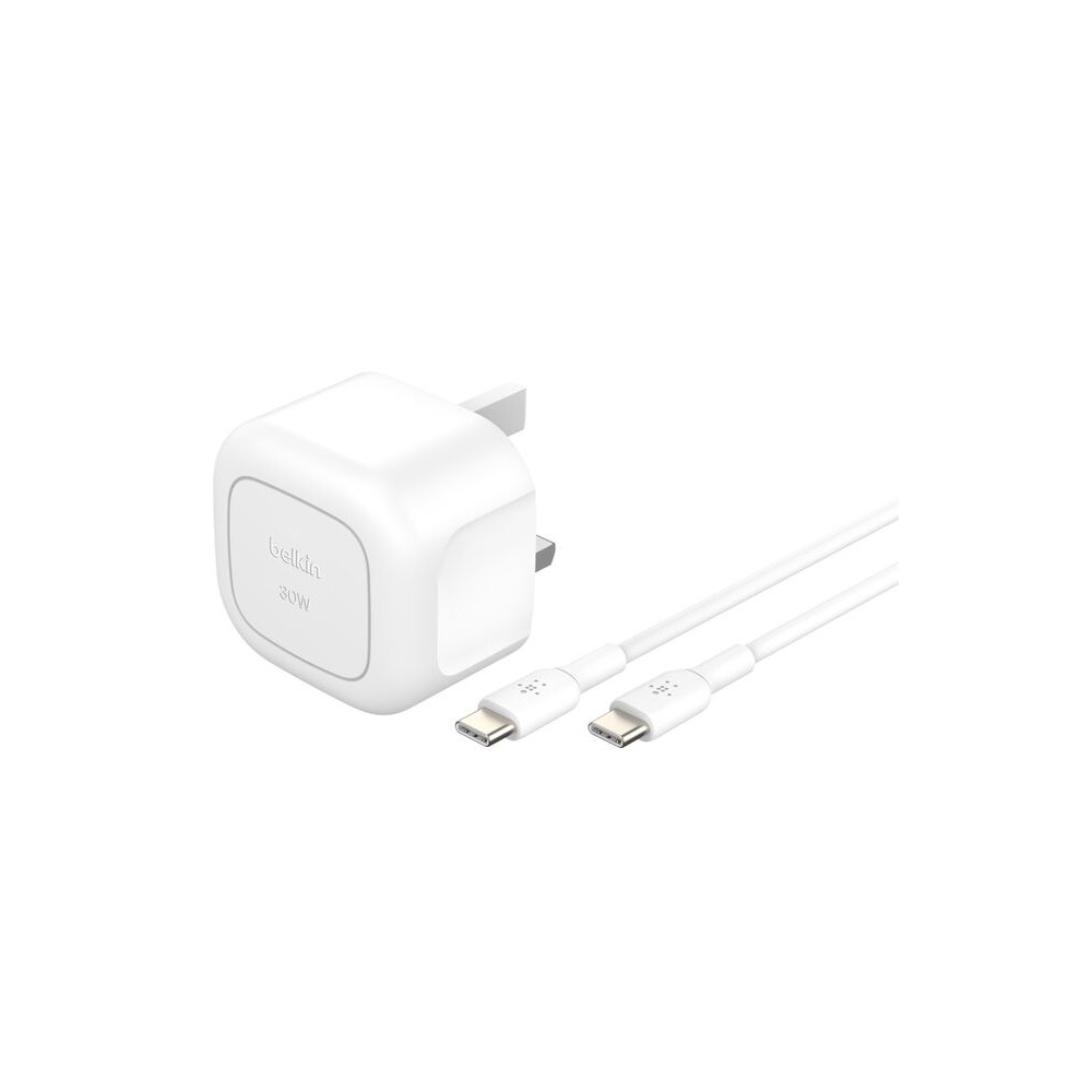 Belkin WCA008MY1MWH-B6 USB-C Wall Charger 30W Power Delivery 3.1 for Mobile Phone, Tablet White Belkin WCA008MY1MWH-B6 USB-C Wall Charger 30W Power Delivery 3.1 for Mobile Phone, Tablet White