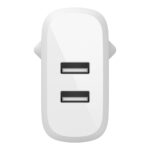 Belkin WCB002VFWH 24W Dual USB-A Wall Charger for Smartphone & Tablet - White