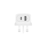 Belkin WCB009MYWH 42W Dual Port USB-C & USB-A Universal Wall Charger with PD 3.0 - White