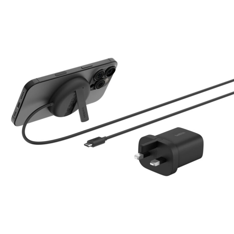 Belkin WIA011myBK Qi2 Wireless Charging Pad with MagSafe 15W USB-C 2m Cable Black