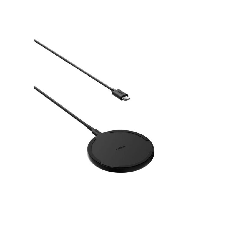 Belkin WIA012HQBK 15W Qi Wireless Charger Pad for Smartphone, Black, 1.5m USB-C Cable