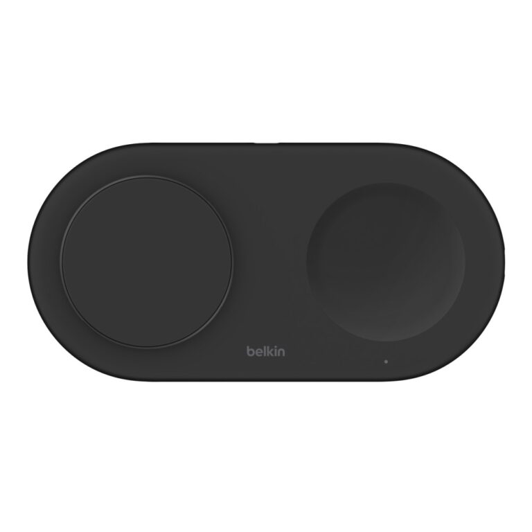 Belkin WIZ021myBK Freestanding Wireless Charging Pad 15W Qi2 for iPhone, AirPods & USB-C Device, Black