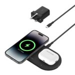 Belkin WIZ021myBK Freestanding Wireless Charging Pad 15W Qi2 for iPhone, AirPods & USB-C Device, Black