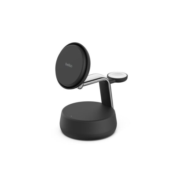 Belkin WIZ040MYCH Qi2 Wireless Charger 45W with USB-C, MagSafe, Fast Charging - Black, Chrome