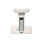 Belkin WIZ040MYSD Qi2 45W 3-in-1 Wireless Charger with MagSafe for iPhone & AirPods - White/Chrome