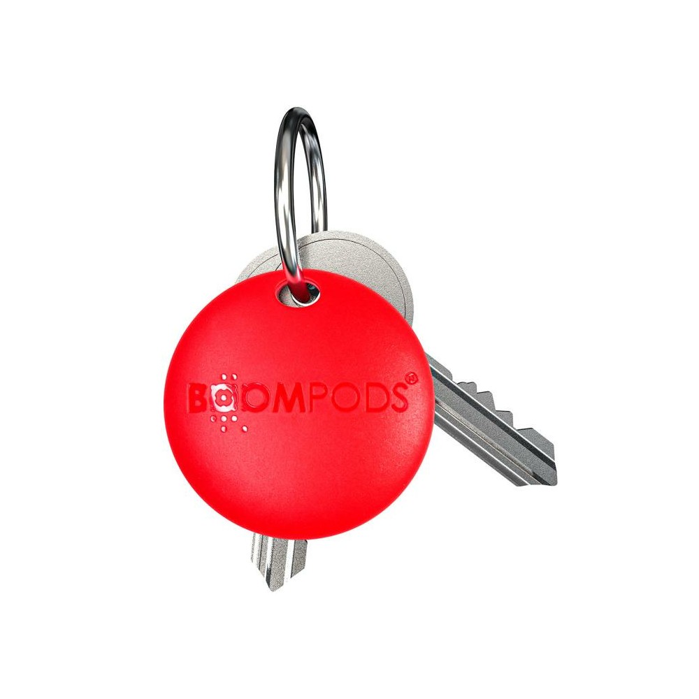 Boompods BOOMTAG Item Finder for Apple Find My App, Recycled Plastic, Red Boompods BOOMTAG Item Finder for Apple Find My App, Recycled Plastic, Red