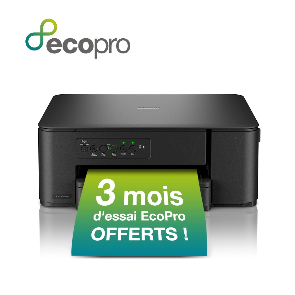 Brother DCP-J1260W 3-in-1 Wireless Colour Inkjet Printer with Print/Scan/Copy - Black Brother DCP-J1260W 3-in-1 Wireless Colour Inkjet Printer with Print/Scan/Copy - Black